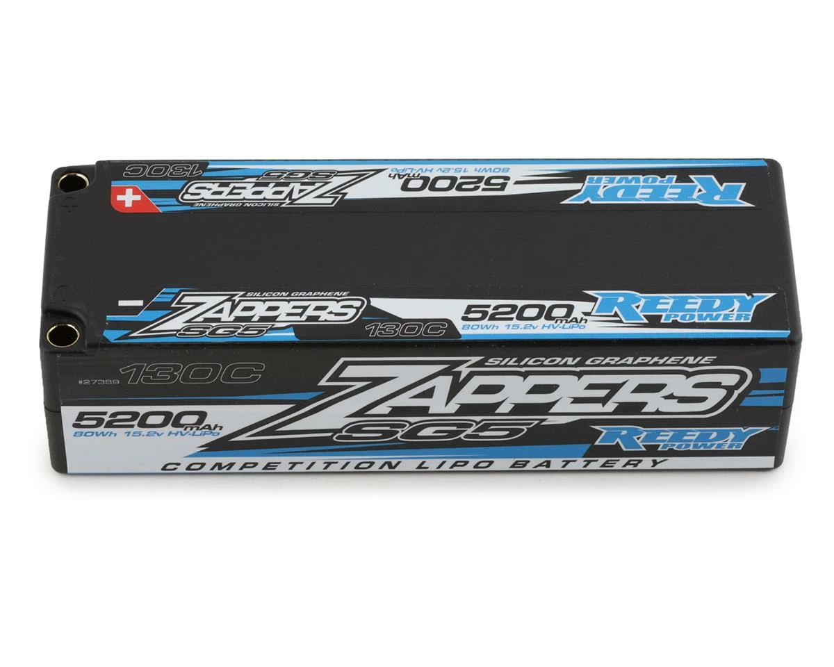 Reedy Zappers HV SG5 Low Profile 130C LiPo Battery (15.2V/5200mAh) W/5mm Bullets