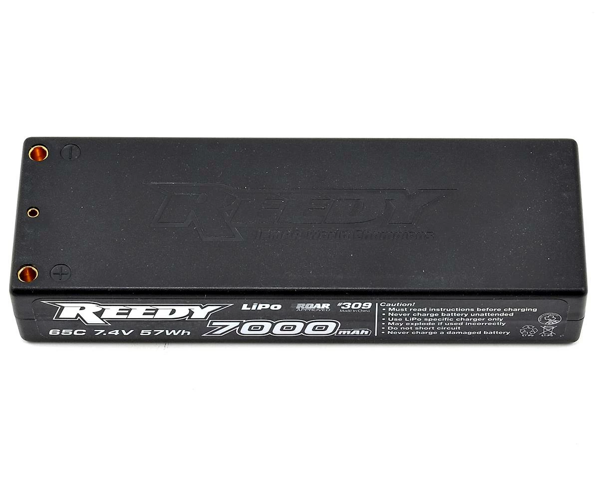 Reedy 2S Hard Case LiPo Battery Pack 65C W/4mm Bullets (7.4V/7000mAh)