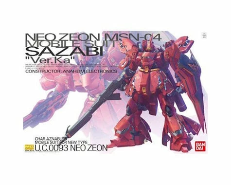 Bandai Spirits MSN 04 Sazabi Ver. Ka. 1/100 Master Grade Action Figure Model Kit