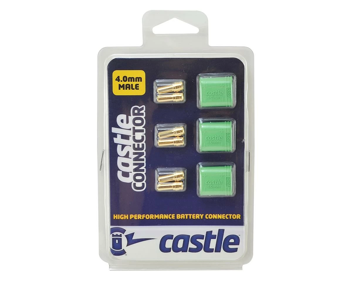 Castle Creations 4mm Polarized Bullet Connector Set (Male) - Image 2