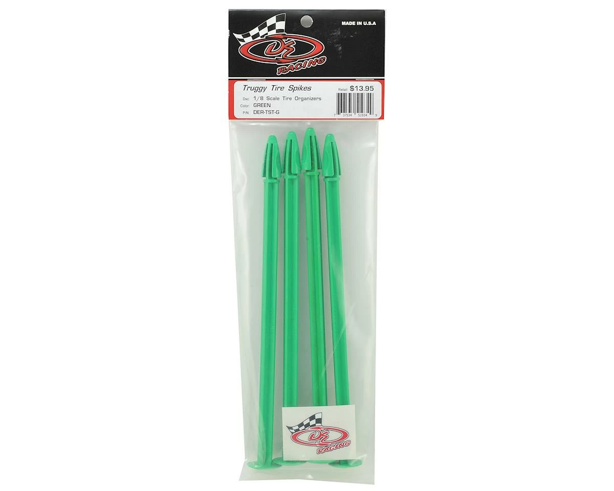 DE Racing Truggy Tire Spikes (Green) (4) - Image 2