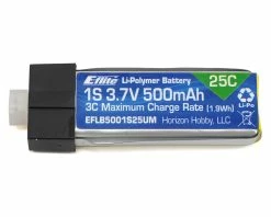 E-Flite 1S 25C High Current LiPo Battery Pack W/UMX Connector (3.7V/500mAh)