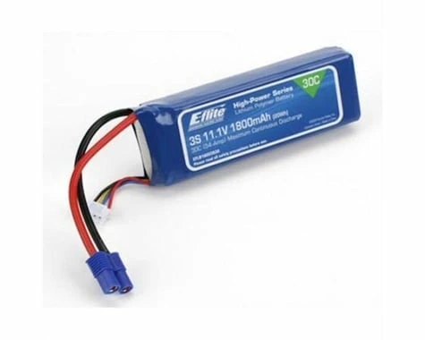 E-Flite 3S LiPo Battery 30C (11.1V/1800mAh) W/EC3 Connector