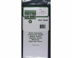 Evergreen Scale Models White Sheet .030 X 6 X 12 (2)