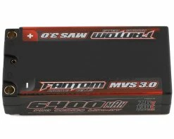 Fantom Pro HV MVS 3.0 Shorty 2S LiPo 130C Battery (7.6V/6400mAh) W/5mm Bullets