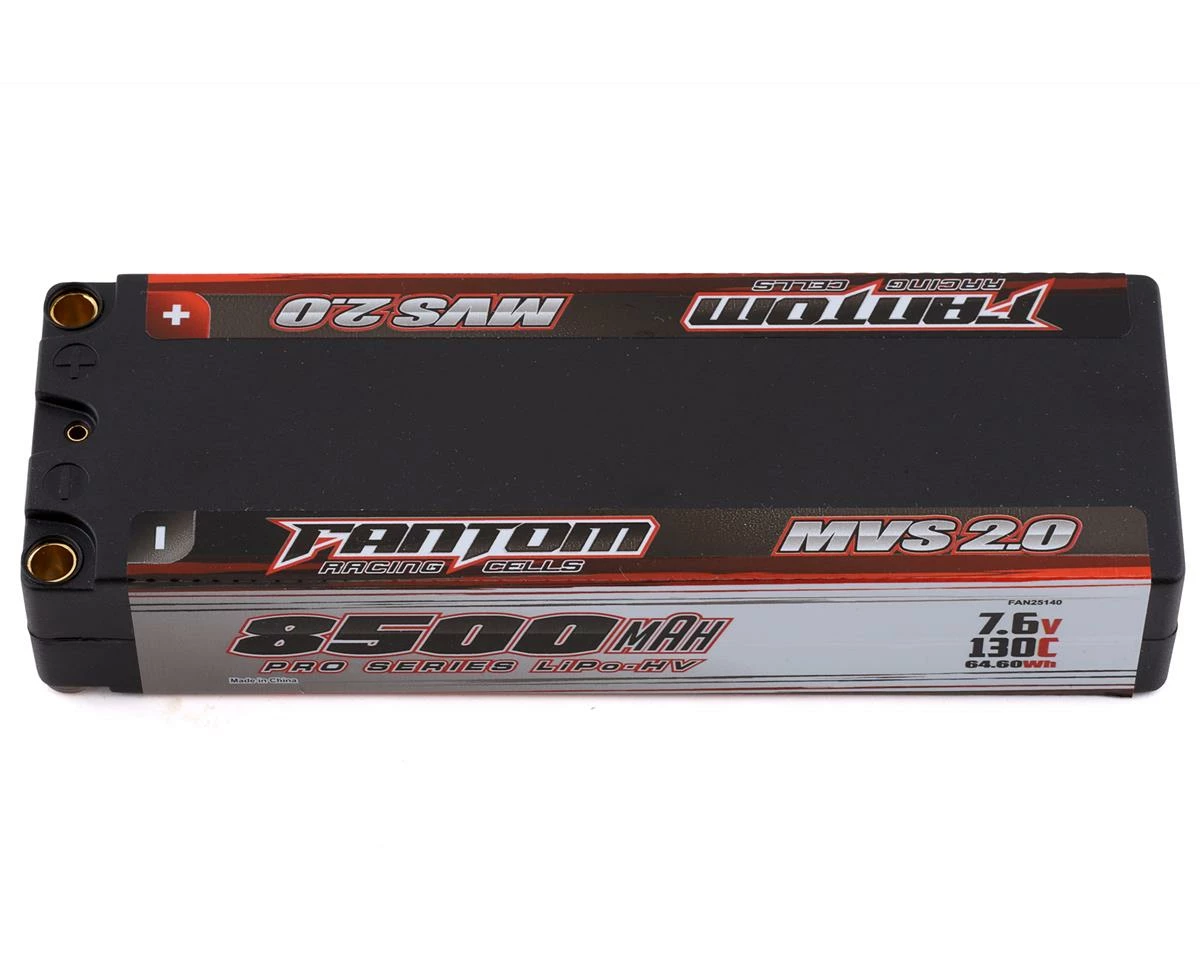 Fantom Pro Series HV MVS 2.0 2S LiPo 130C Battery (7.6V/8500mAh) W/5mm Bullets