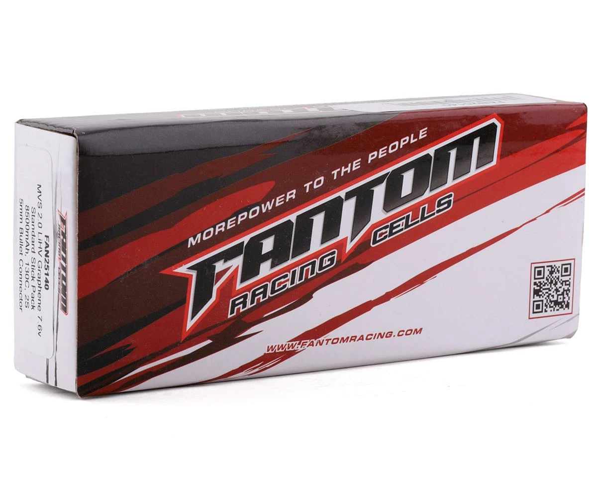 Fantom Pro Series HV MVS 2.0 2S LiPo 130C Battery (7.6V/8500mAh) W/5mm Bullets - Image 3