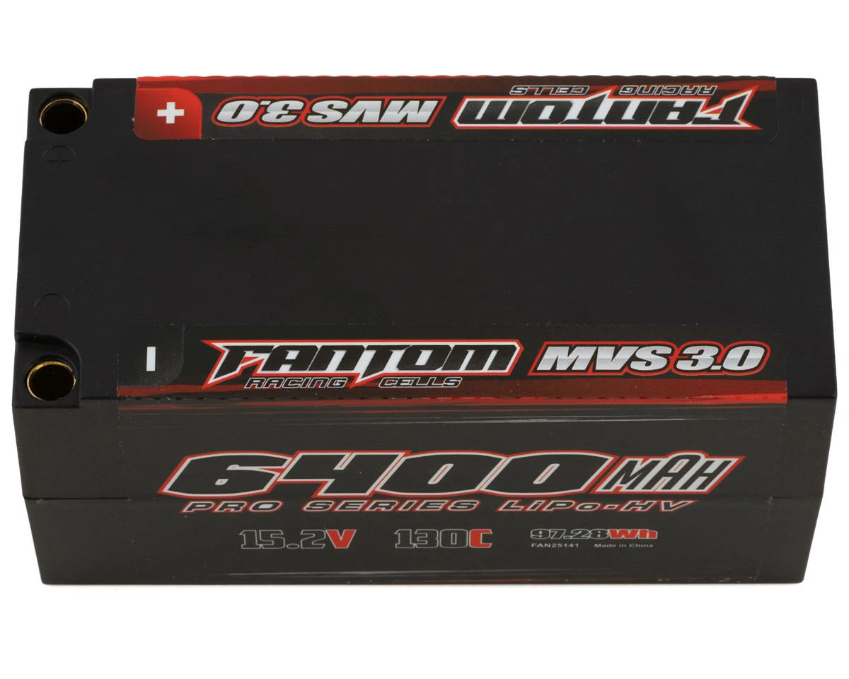 Fantom Pro Series HV MVS 3.0 LCG Shorty 4S LiPo 130C Battery (15.2/6100mAh) W/5mm Bullets