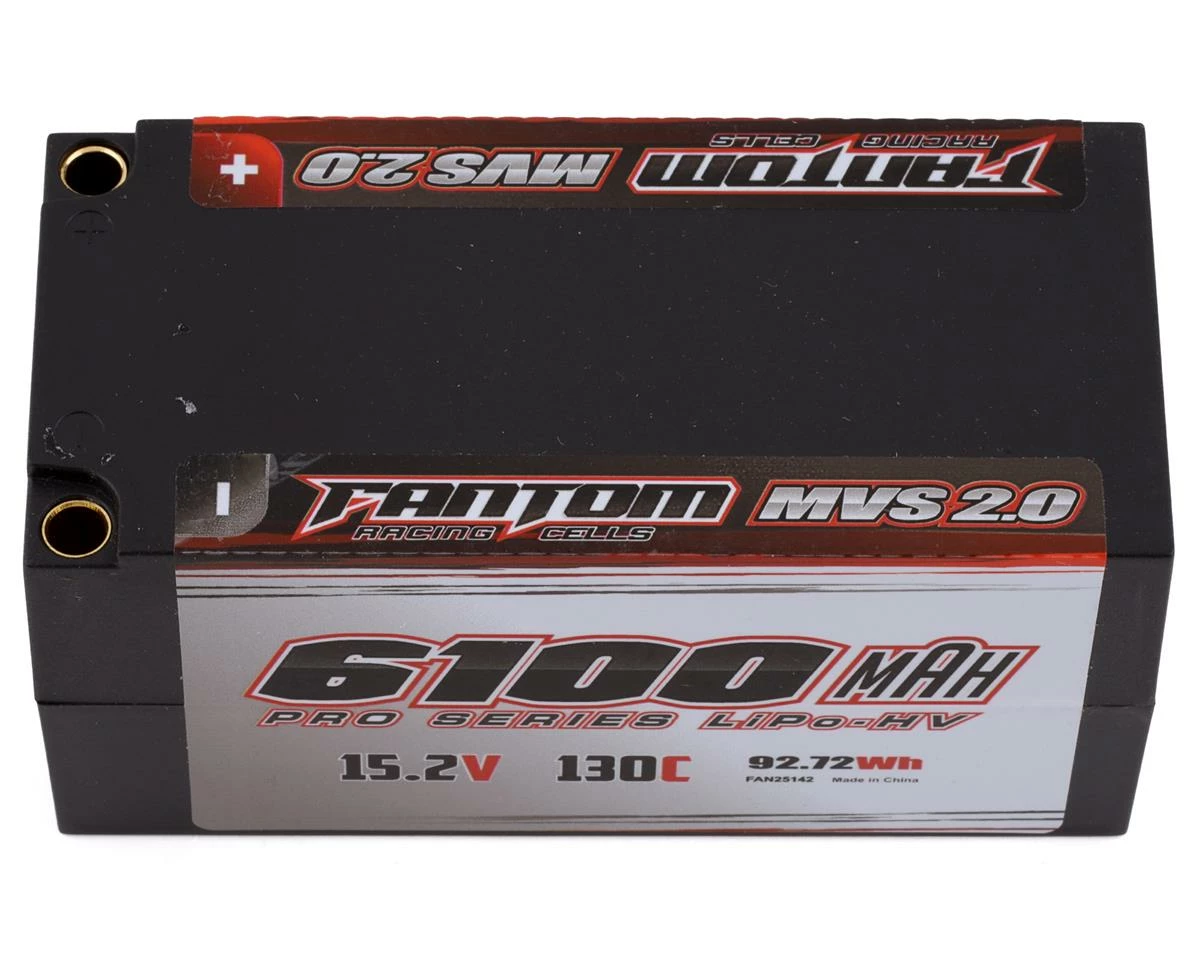 Fantom Pro Series HV MVS 2.0 LCG Shorty 4S LiPo 130C Battery (15.2/6100mAh) W/5mm Bullets