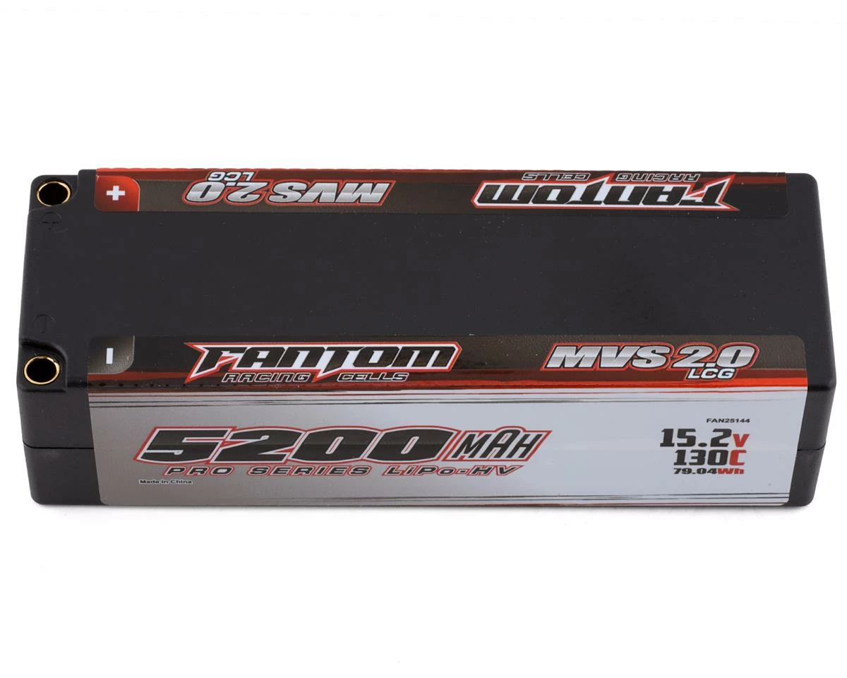 Fantom Pro Series HV MVS 2.0 LCG 4S LiPo 130C Battery (15.2/5200mAh) W/5mm Bullets