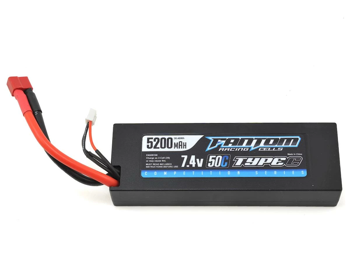 Fantom Competition Series Mudboss 2S LiPo 50C Battery (7.4V/5200mAh) W/Deans