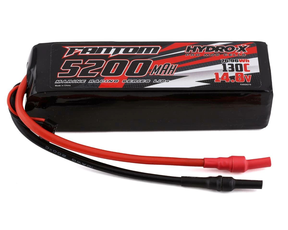 Fantom Marine Racing Series 4S LiPo 130C Battery (14.8V/5200mAh) W/8mm Bullets