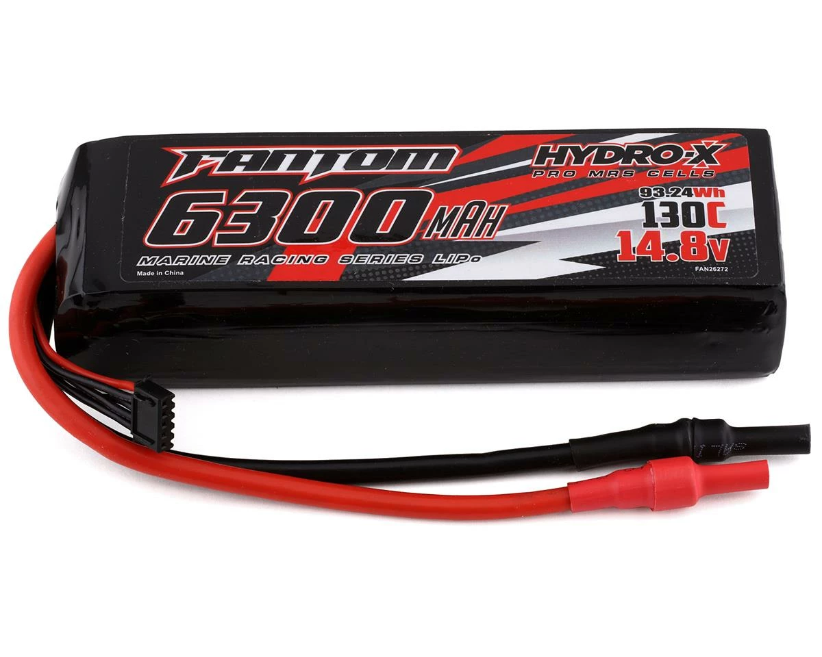 Fantom Marine Racing Series 4S LiPo 130C Battery (14.8V/6300mAh) W/8mm Bullets