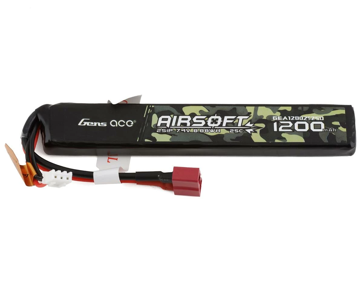 Gens Ace 2S 25C Airsoft LiPo Battery W/Deans Plug (7.4V/1200mAh)