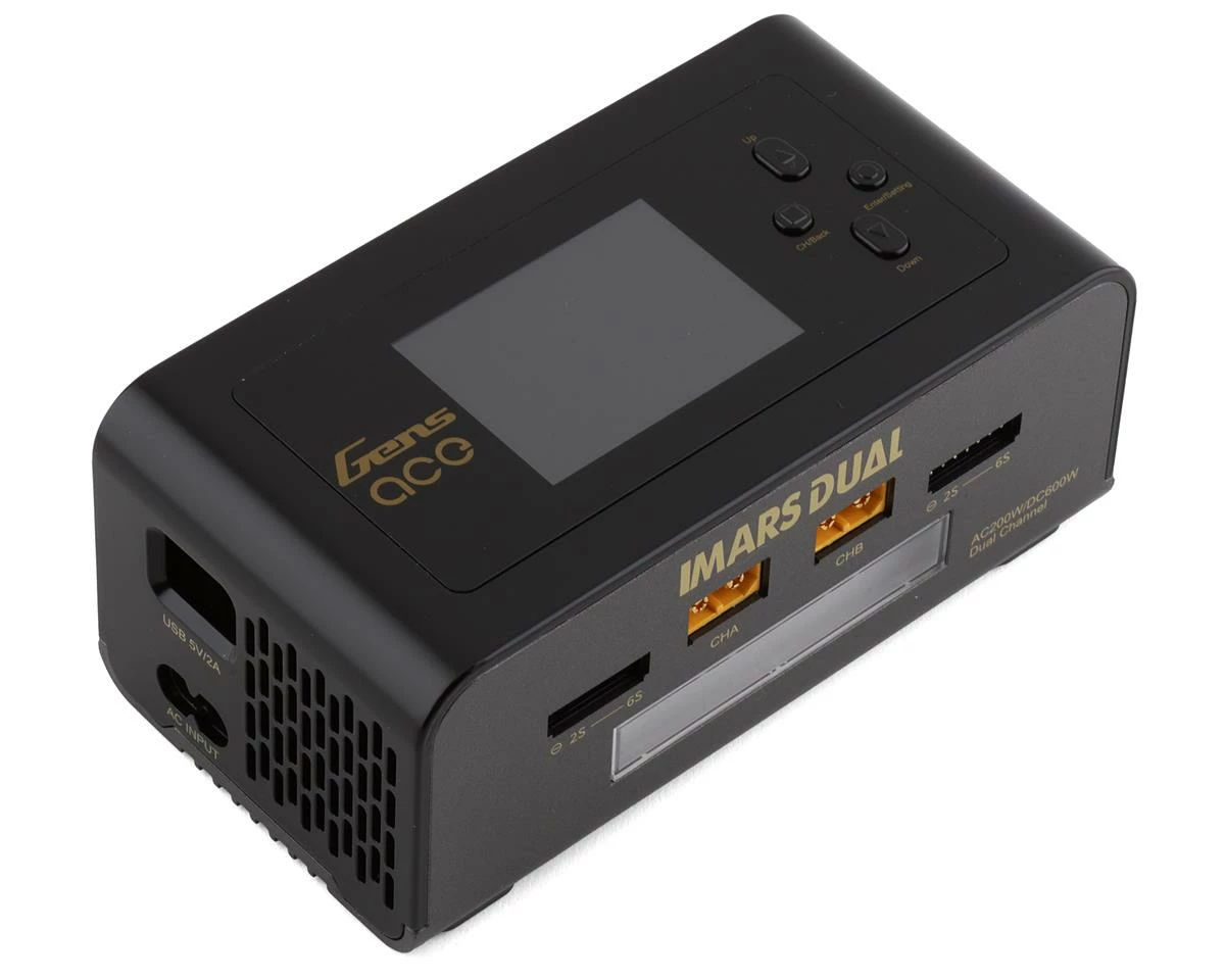 Gens Ace IMars Dual Port AC/DC Charger (6S/15A/100W X 2) (Black)