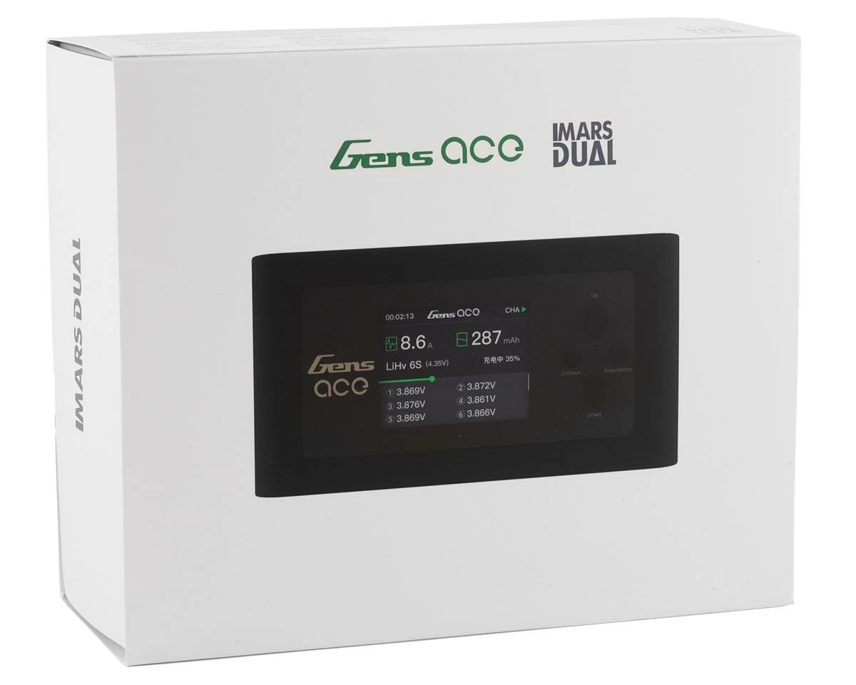 Gens Ace IMars Dual Port AC/DC Charger (6S/15A/100W X 2) (Black) - Image 3