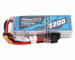 Gens Ace 4s LiPo Battery Pack 45C (14.8V/2200mAh) W/Universal Connector