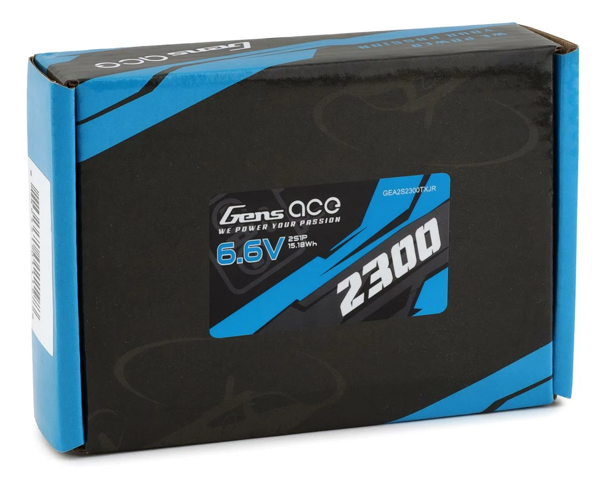 Gens Ace 2s LiFe Transmitter Battery (6.6V/2300mAh) (Futaba/FrSky) W/JR Connector - Image 2