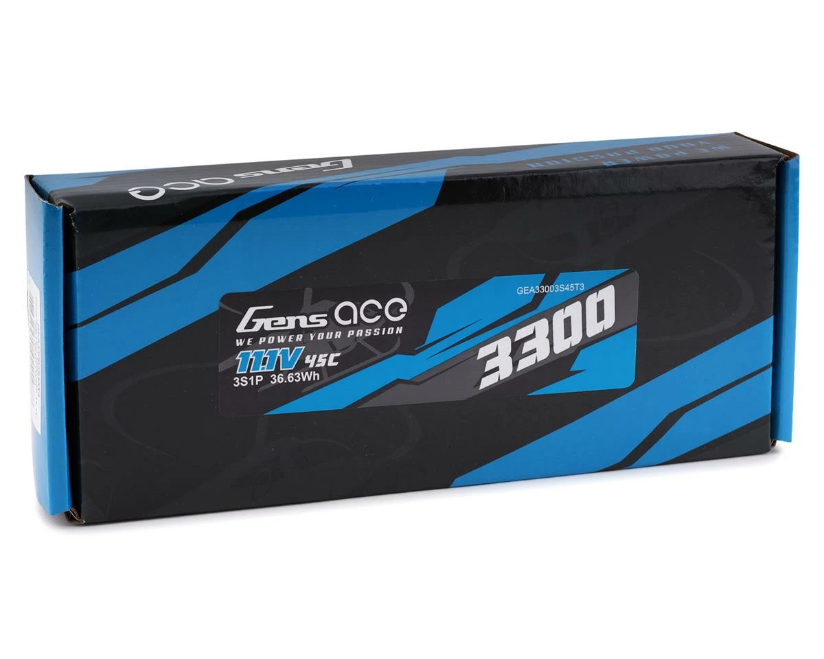 Gens Ace 3s LiPo Battery Pack 45C (11.1V/3300mAh) W/Universal Connector - Image 3