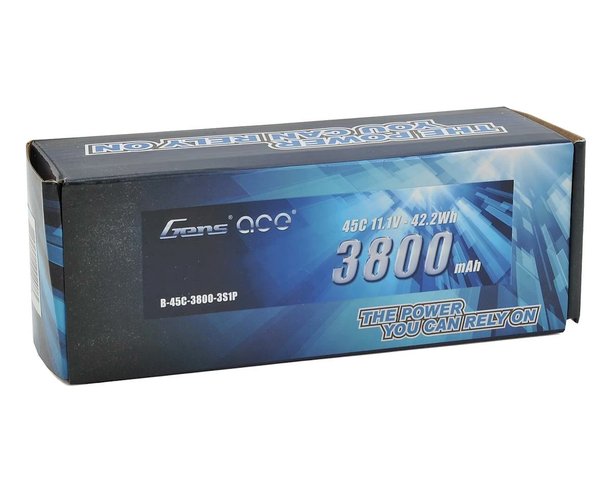 Gens Ace 3S LiPo Battery 45C (11.1V/3800mAh) W/T-Style Connector - Image 2