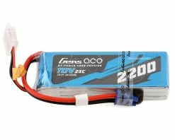 Gens Ace 3S LiPo Battery 25C (11.1V/2200mAh) W/EC3 Connector