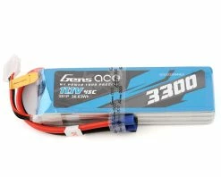 Gens Ace 3S LiPo Battery 45C (11.1V/3300mAh) W/EC3 Connector