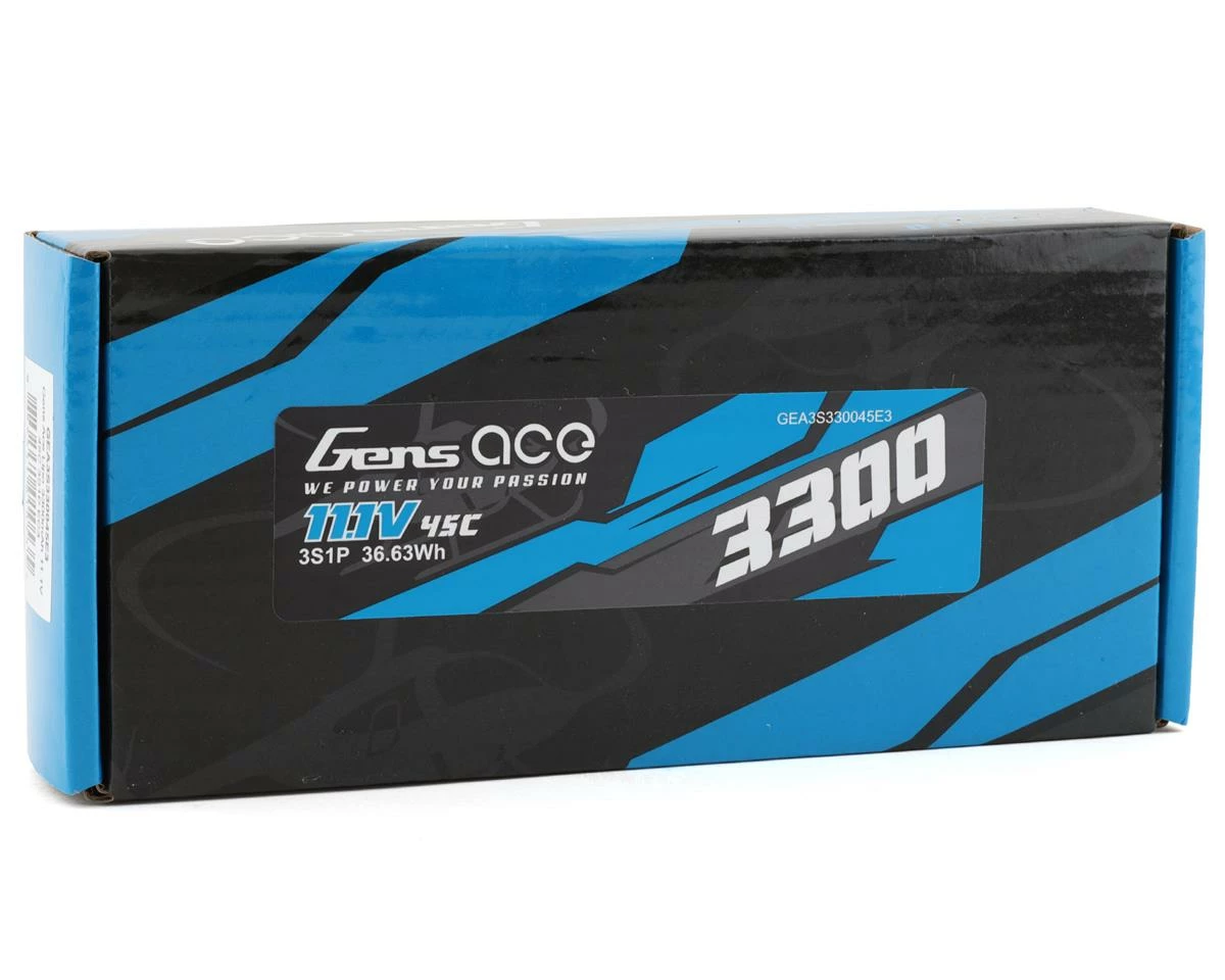 Gens Ace 3S LiPo Battery 45C (11.1V/3300mAh) W/EC3 Connector - Image 2