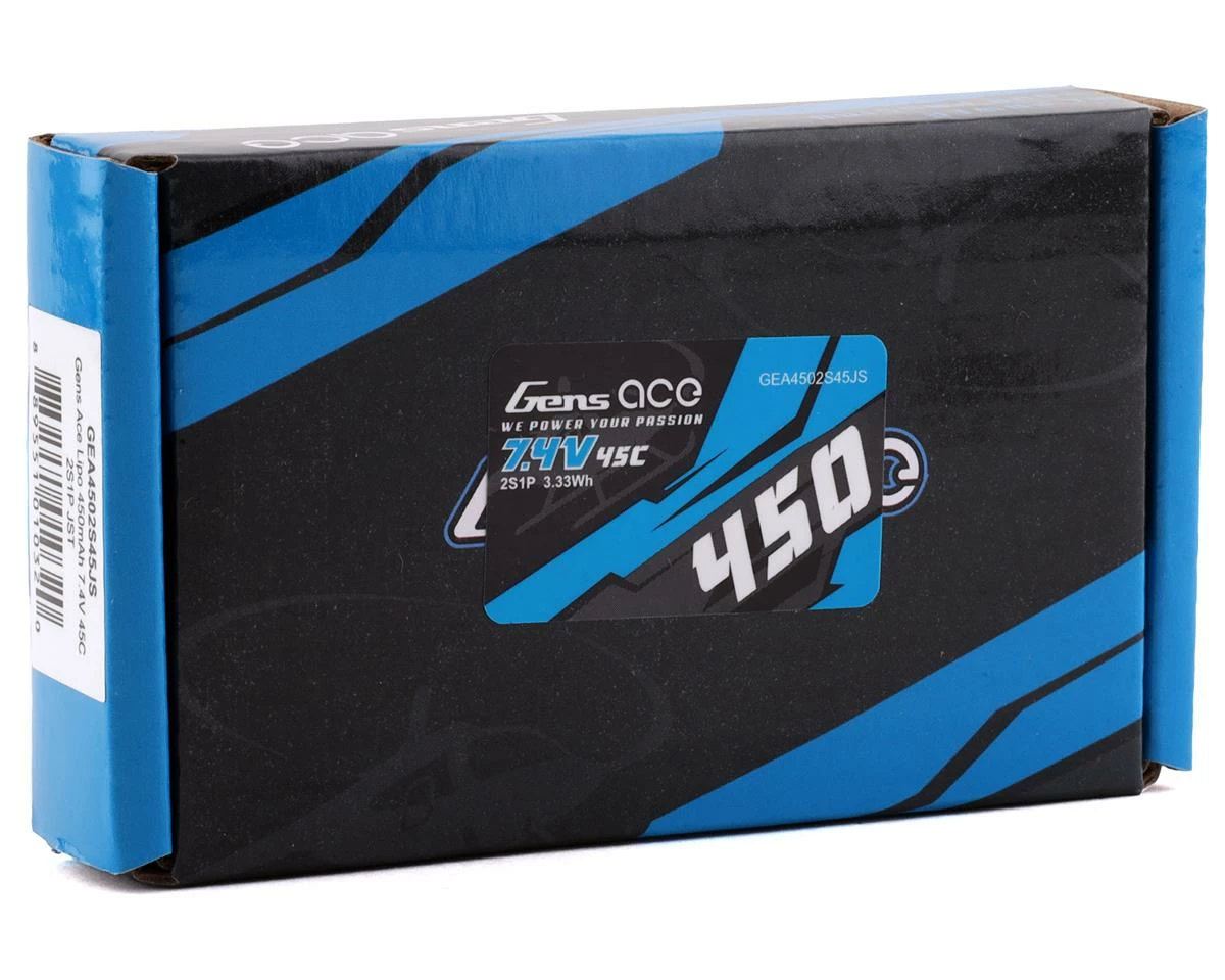 Gens Ace 2s LiPo Battery 45C (7.4V/450mAh) W/JST Connector - Image 2