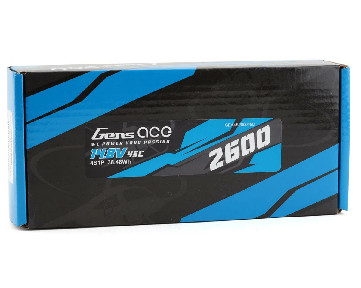 Gens Ace 4S LiPo Battery 45C (14.8V/2600mAh) W/Deans - Image 2