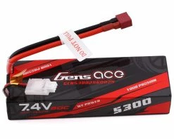 Gens Ace 2s LiPo Battery 60C (7.4V/5300mAh) W/T-Style Connector