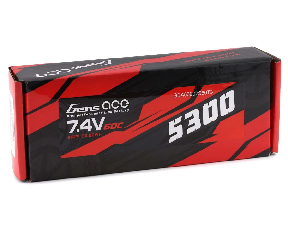 Gens Ace 2s LiPo Battery Pack 60C (7.4V/5300mAh) W/Universal Connector - Image 3