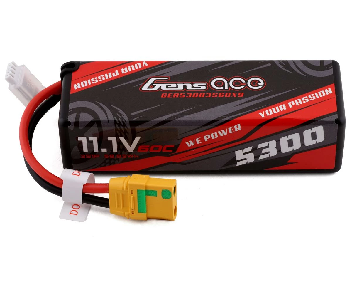 Gens Ace 3s LiPo Battery 60C (11.1V/5300mAh) W/XT-90 Connector