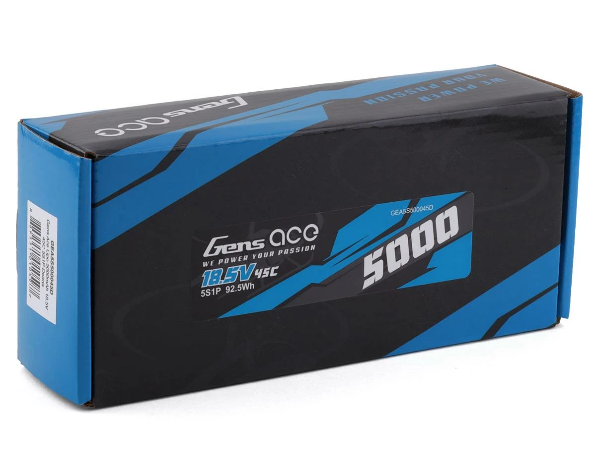 Gens Ace 5s LiPo Battery 45C W/T-Style Connector (18.5V/5000mAh) - Image 2