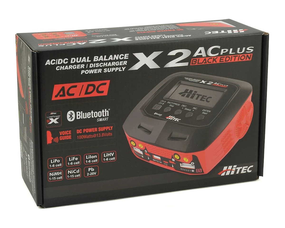 Hitec X2 AC Plus Black Edition AC/DC Multi-Charger (6S/10A/100W) - Image 4