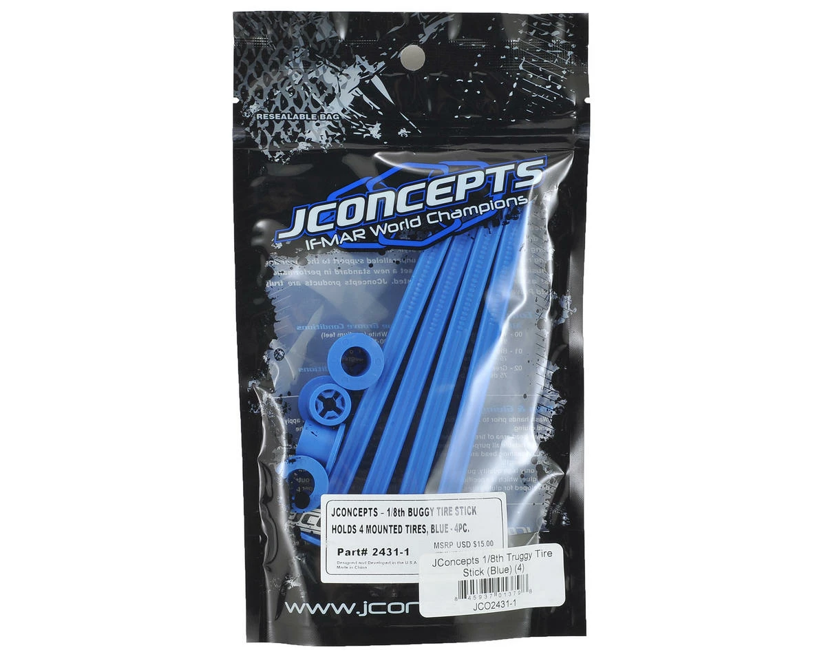 JCONCEPTS 1/8th Buggy Off Road Tire Stick (Blue) (4) - Image 2