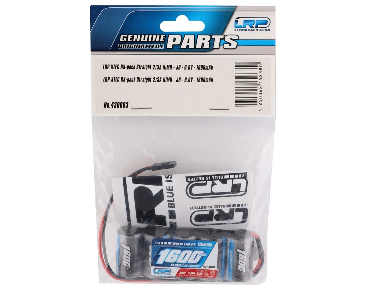 LRP XTEC 5-Cell 6.0V NiMH Flat Receiver Pack (1600mAh) (JR Connector) - Image 2