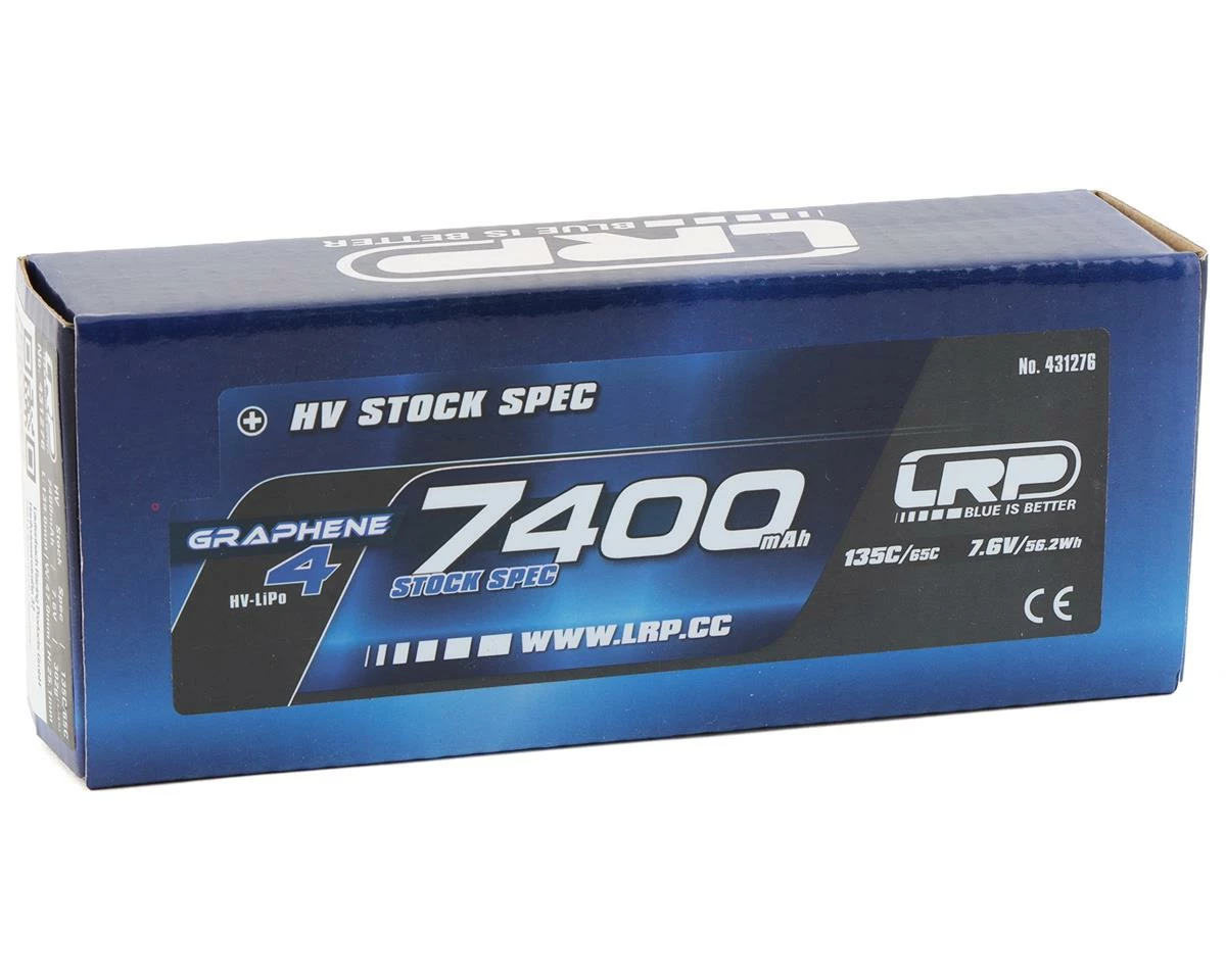 LRP 2S 135C LCG Graphene-4 P5-HV LiPo Battery (7.6V/7400mAh) W/5mm Connectors - Image 2