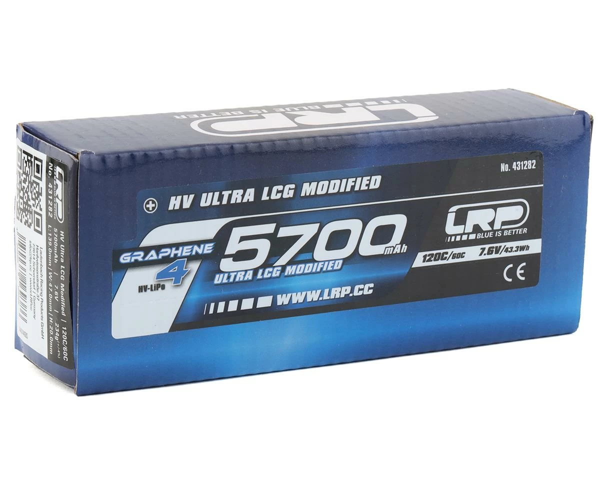 LRP 2S 120C LCG Graphene-4 P5-HV LiPo Battery (7.6V/5700mAh) - Image 2