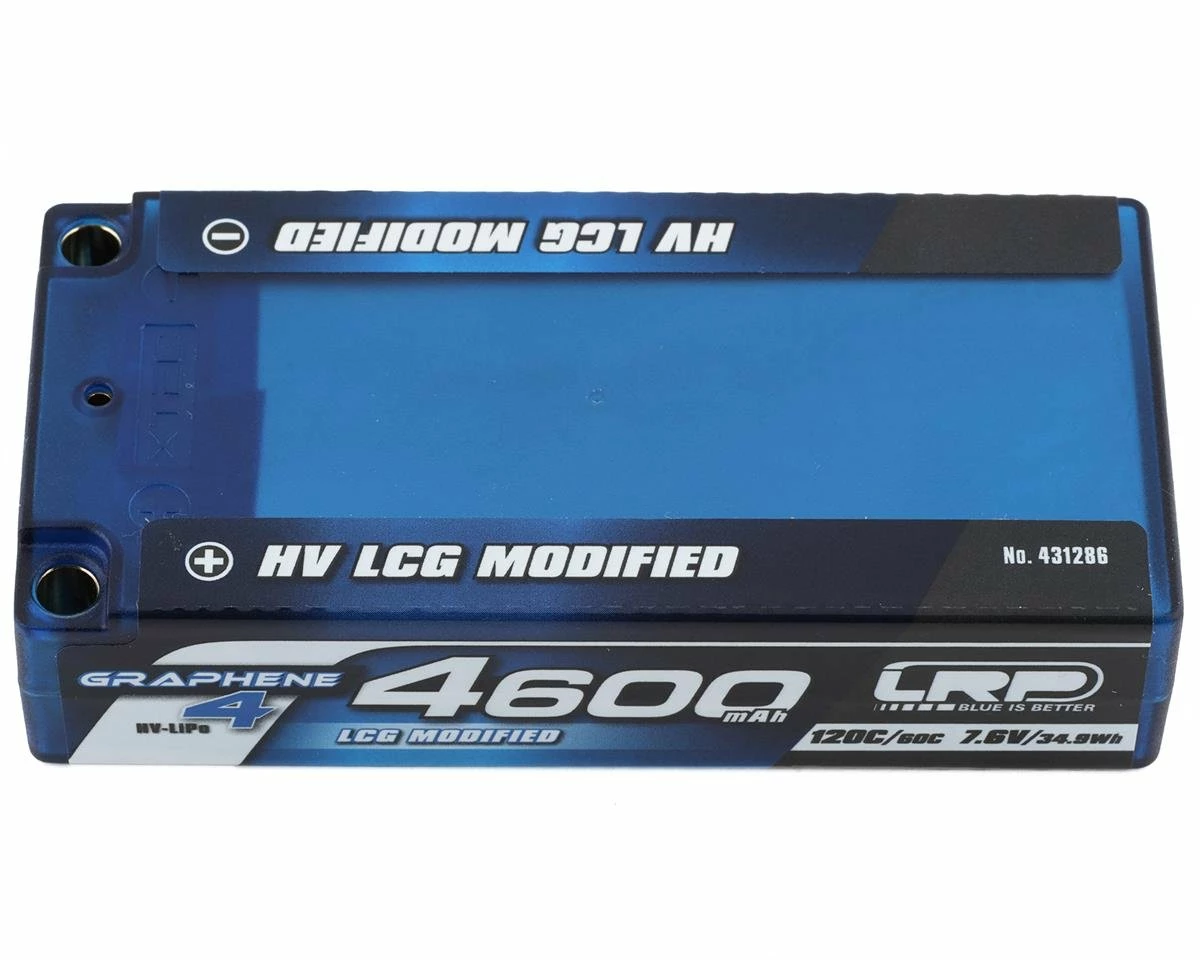 LRP 2S 120C LCG Graphene-4 P5-HV Shorty LiPo Battery (7.6V/4600mAh) W/5mm Bullets