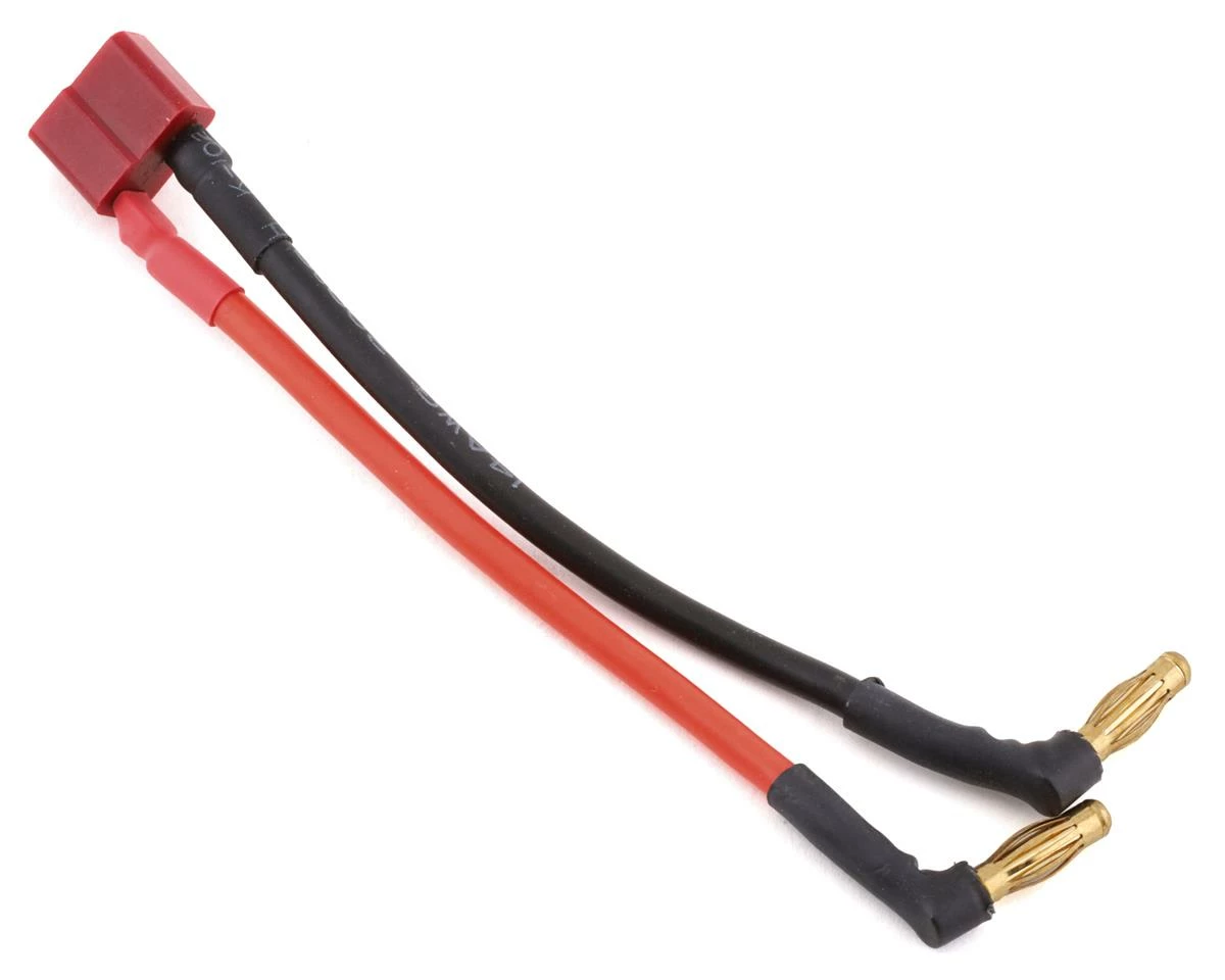 LRP 4mm Bullet To T-Style Battery Adapter (Male 4mm Bullet/Female T-Style)