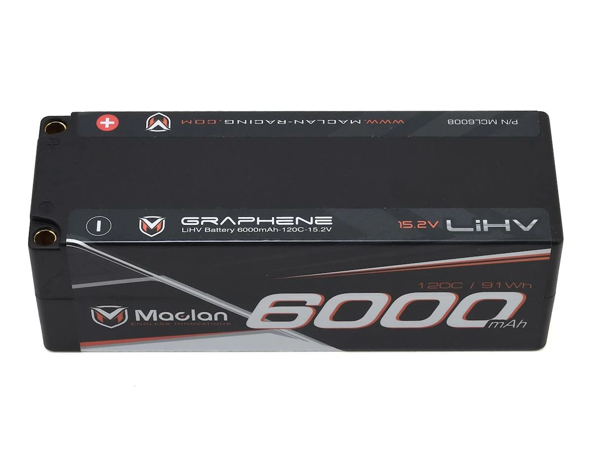 Maclan Graphene 4S Carbon 120C Race Formula LiPo Battery (15.2V/6000mAh) W/5mm Bullets