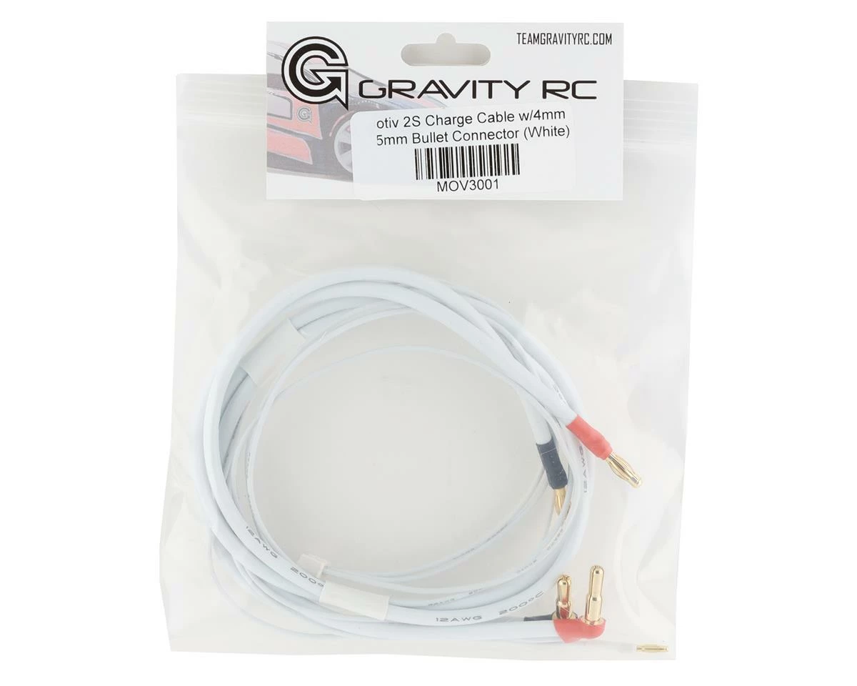 Motiv 2S Charge Cable W/4mm & 5mm Bullet Connector (White) - Image 2