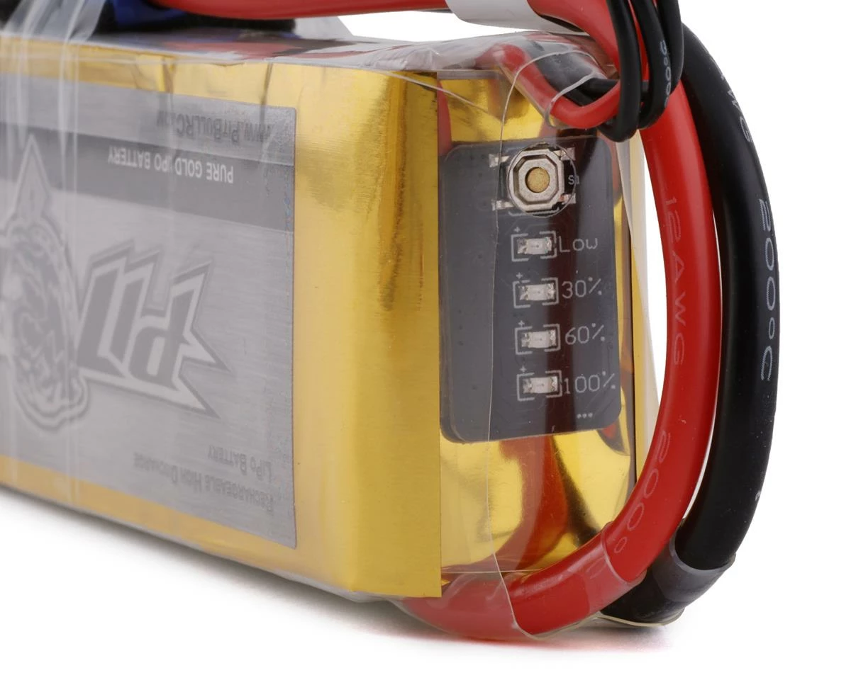 Pit Bull Tires Gold 3S 50C Softcase LiPo Battery (11.1V/2200mAh) W/Battery Life Indicator & XT60 Connector - Image 2