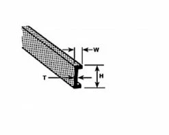 Plastruct C-6 Channel,3/16" (5)