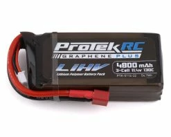 Protek RC 3S 130C Low IR Si-Graphene + HV Shorty LiPo Battery (11.4V/4800mAh) Crawler Pack W/T-Style Plug