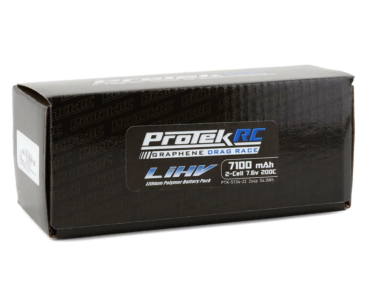 Protek RC 2S 200C 2s4p Si-Graphene Drag Race Shorty LiPo Battery (7.6V/7100mAh) W/8mm Connectors - Image 3