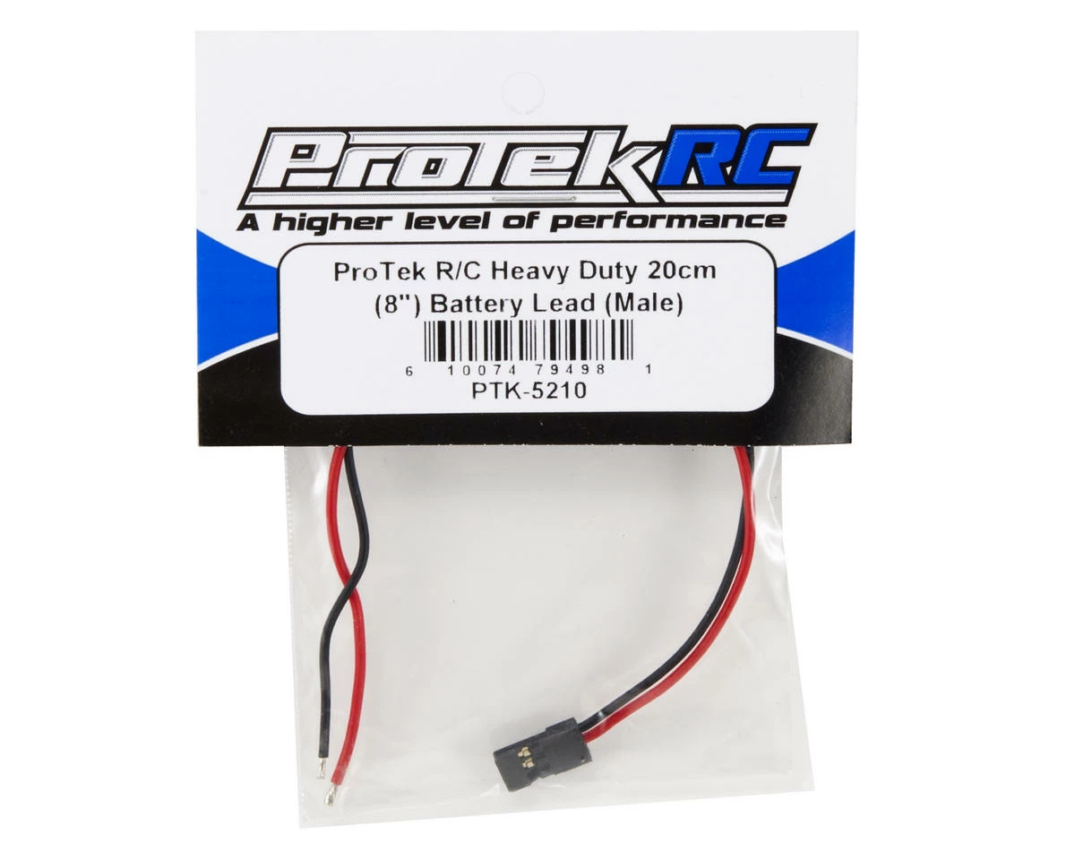 Protek RC Heavy Duty 20cm (8") Battery Lead (Male) - Image 2
