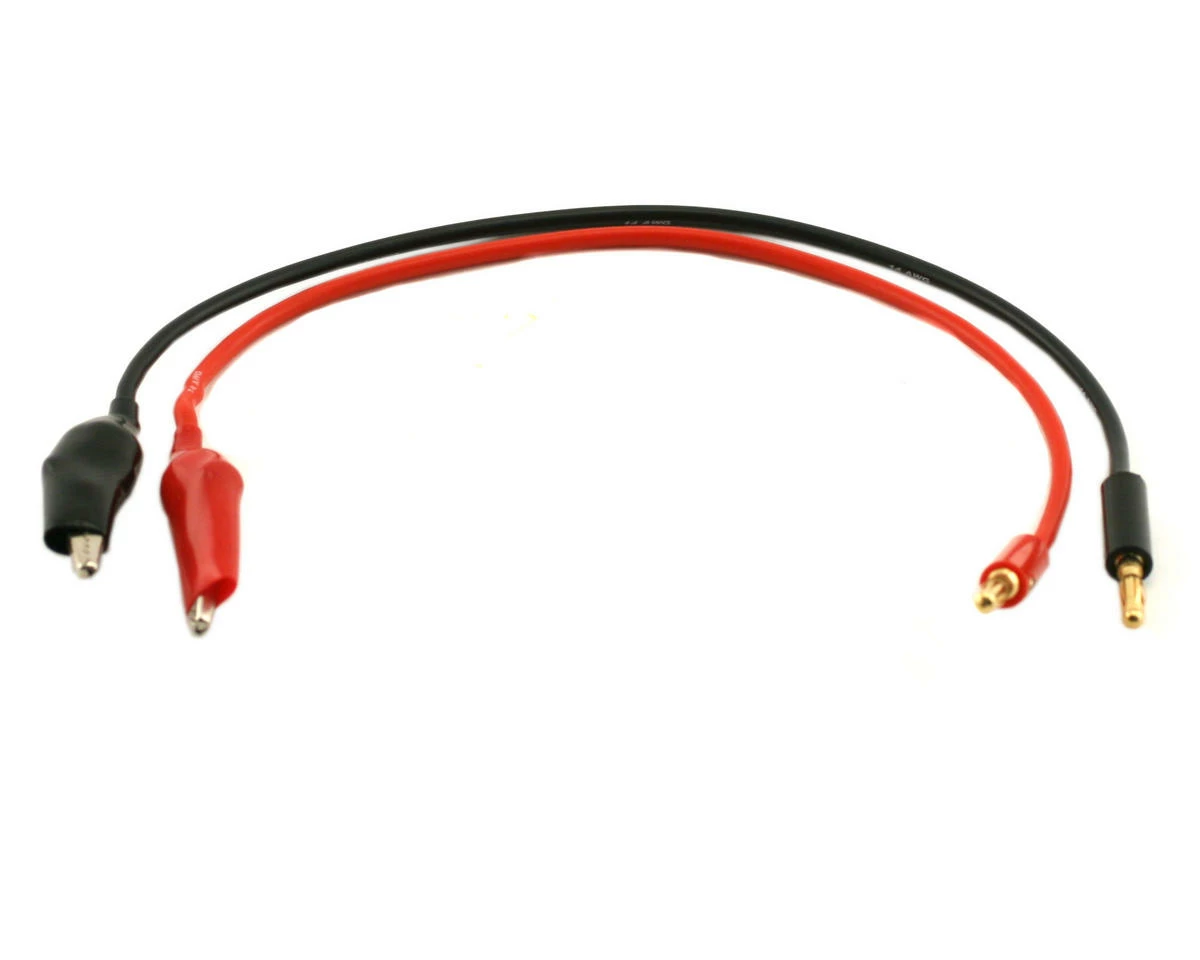 Protek RC Heavy Duty (14awg) Charge Lead (Alligator Clips To 4mm Banana Plugs)