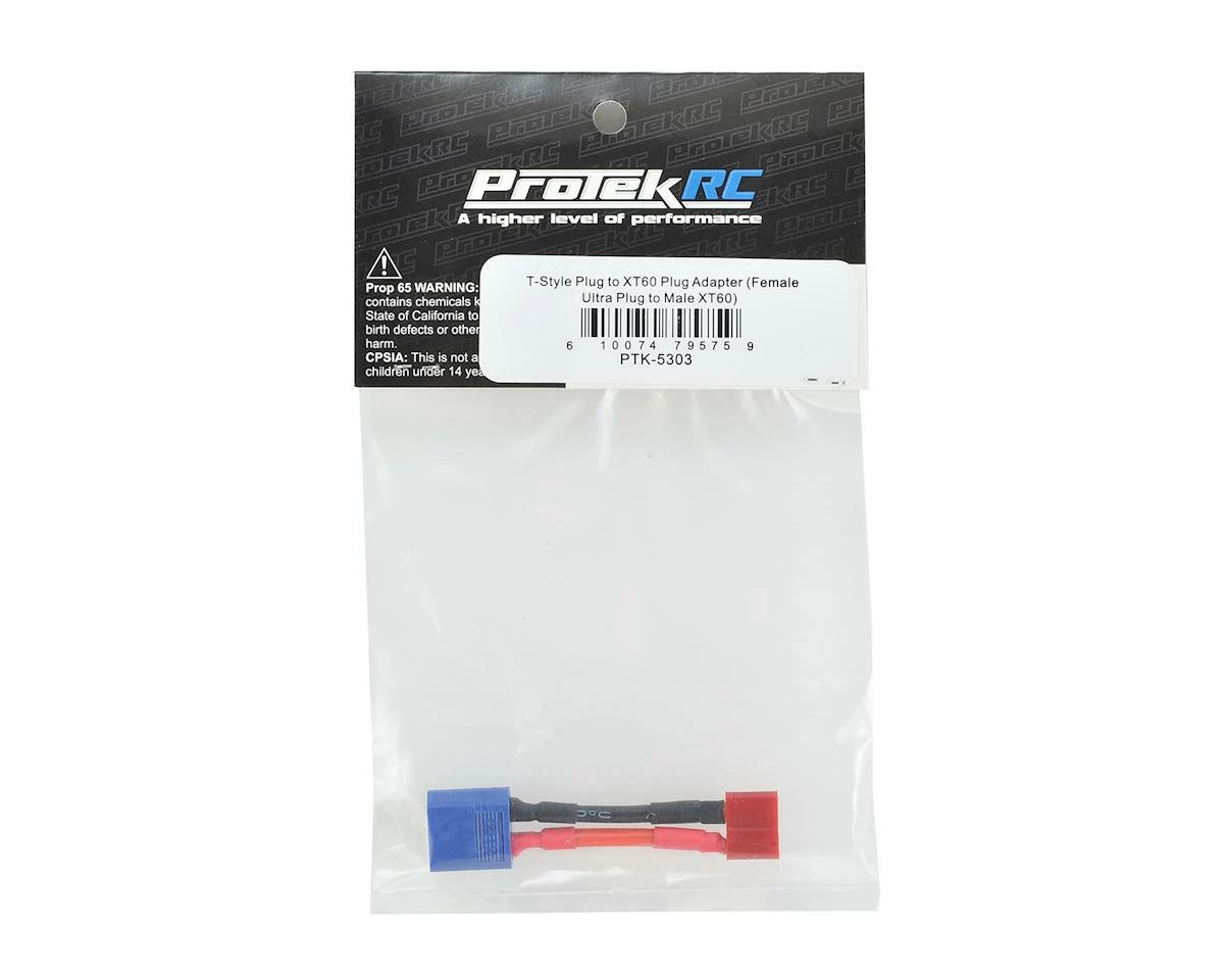 Protek RC -Style Ultra Plug To XT60 Plug Adapter (Female Ultra To Male XT60) - Image 2