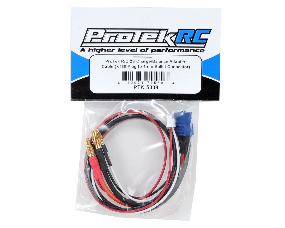 Protek RC 2S Charge/Balance Adapter Cable (XT60 Plug To 4mm Bullet Connector) - Image 2